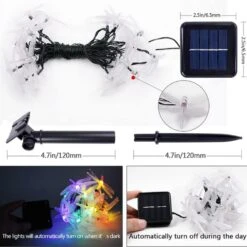 Aolyty Solar Dragonfly String Lights Outdoor, Étanche Solaire Alimenté Fées Lumières, 8 Modes Solaire Décoratif Suspension Lumière Pour Patio Jardin Jardin Décor De Noël (16.4ft 20 LED, Blanc Lumière) -Oui || N/A || pearhead 61IfBX0e4ZL. AC SL1003