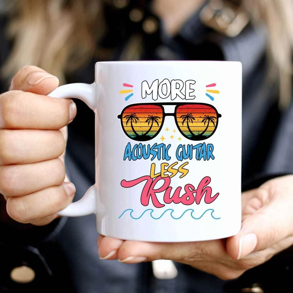 Bemrag Beak Funny Acoustic Guitar Gift, Un Cadeau De Noël Idéal Pour Les Amateurs De Guitare - Plus Guitare Acoustique & Moins Rush Citation Sur 11 Oz White Ceramic Coffee Mug 5 Bemrag Beak Funny Acoustic Guitar Gift, Un Cadeau De Noël Idéal Pour Les Amateurs De Guitare - Plus Guitare Acoustique & Moins Rush Citation Sur 11 Oz White Ceramic Coffee Mug - Image 3