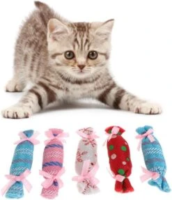 Amosfun 8Pcs Candy Dog Jouets Pour Animaux De Compagnie Jouets En Forme De Bonbons En Tissu De Tissu Interactif Pour Animaux De Compagnie Chaton De Jouets De Mâcher Avec Des Fournitures De Noël Pour Animaux De Compagnie Chatons (couleur Aléatoire)