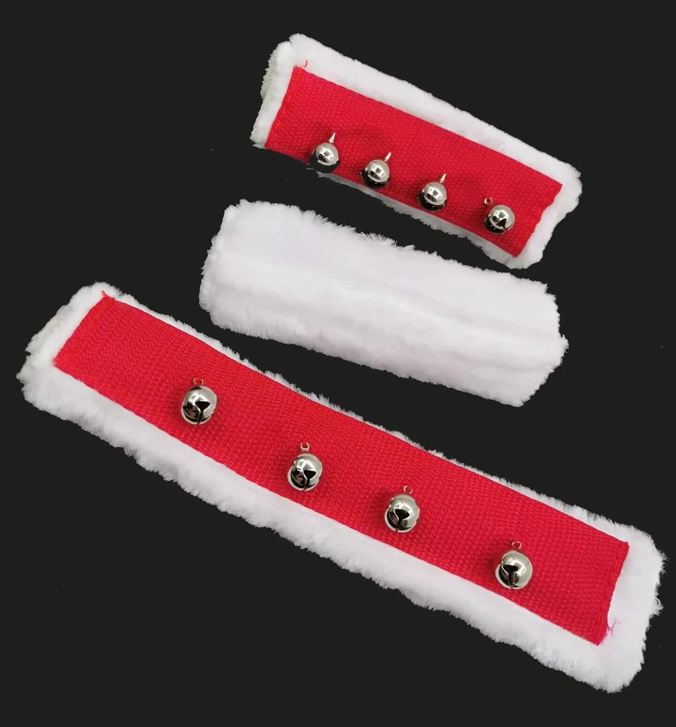 NRTFE Toison Cheval Halter Bridle Cover Avec Cloches Pour Parade De Noël Rouge Santa Equestrian Decoration Holiday 3pack 4 NRTFE Toison Cheval Halter Bridle Cover Avec Cloches Pour Parade De Noël Rouge Santa Equestrian Decoration Holiday 3pack - Image 2