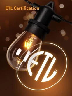 Addlon 96 FT (2x48FT) Extérieure Chaîne Lumières Commercial Grade Strand 36 Edison Vintage Ampoules 30 Suspensions, ETL Classé Décoratif Lumières De Noël Pour Patio Jardin -Oui || N/A || pearhead 61LGolReL. AC SL1500