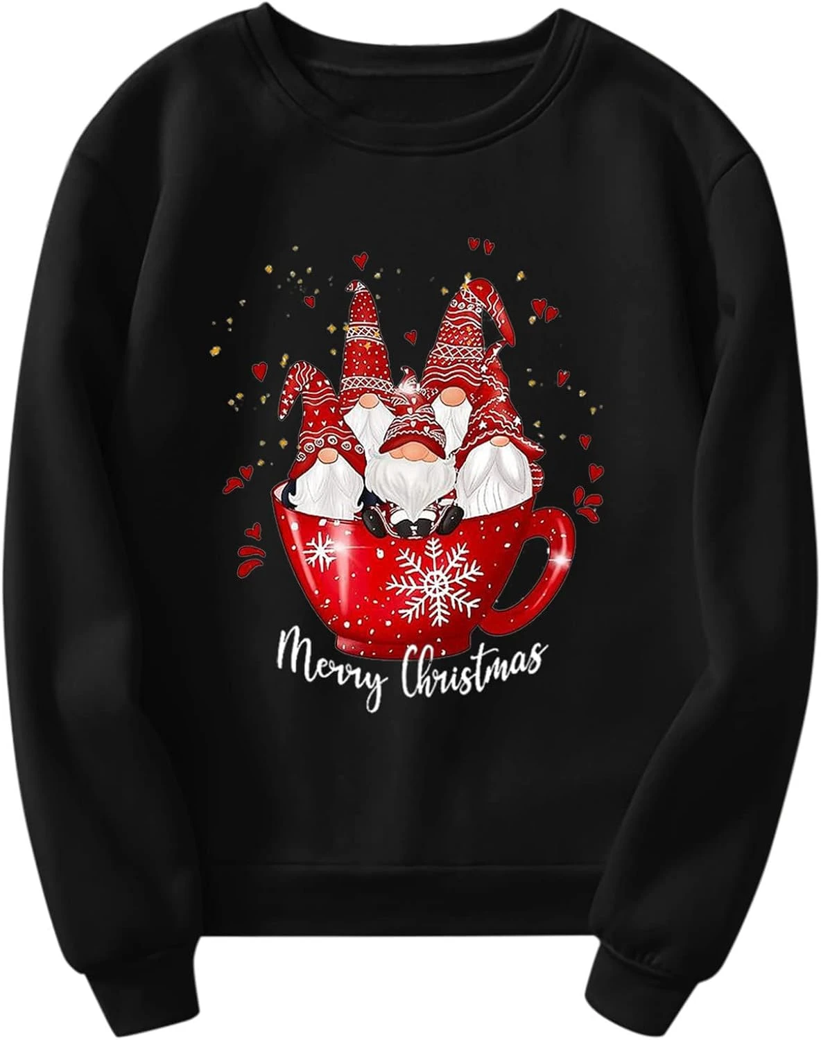 SNKSDGM Femmes Arbres De Noël Manches Longues Léger De Noël Sweatshirts Crewneck Mignon Drôle Pulls Tops Chemise 6 SNKSDGM Femmes Arbres De Noël Manches Longues Léger De Noël Sweatshirts Crewneck Mignon Drôle Pulls Tops Chemise - Image 4