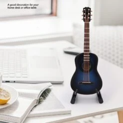 BORDSTRACT Mini Guitare Modèle Kit, Instrument De Musique Guitare Ensemble, Modèle Affichage Guitare Kit, Avec Guitar Stand Et Delicate Case, Modèle Mini Ornements Artisanat, Cadeau Pour Noël, Thanksgiving(14CM-Blue) -Oui || N/A || pearhead 61M7W88QhsL. AC SL1500