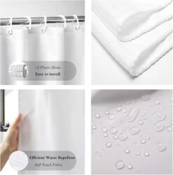 4Pcs Christmas Elk Grinch Rideau De Douche Ensemble Avec Non-Slip Tapis, Tapis De Bain Et Couvercle De Toilette Couverture Pour Salle De Bains L'ourlet Pondéré Polyester, Nouvel An Décor De Vacances D'hiver De Noël Avec 12 Crochets 72x72 In(50) -Oui || N/A || pearhead 61MAjWKUAML. AC SL1500