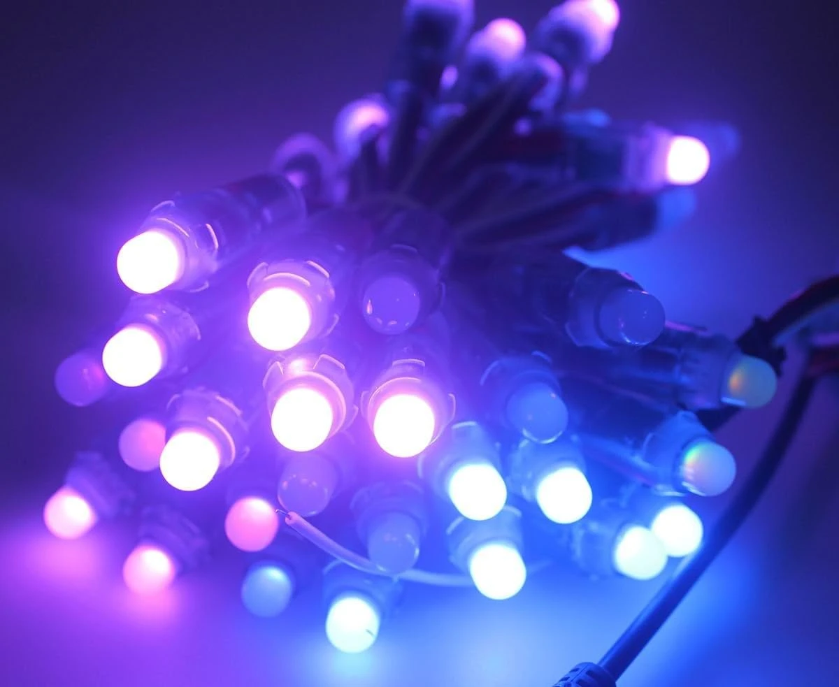 Odlamp 50pcs WS2811 Dream Color Changing RVB String LED Adressable Pixel Light Waterproof 12mm DC5V Pour La Décoration Du Panneau Publicitaire De Noël (DC5V 50pcs) 11 Odlamp 50pcs WS2811 Dream Color Changing RVB String LED Adressable Pixel Light Waterproof 12mm DC5V Pour La Décoration Du Panneau Publicitaire De Noël (DC5V 50pcs) - Image 9