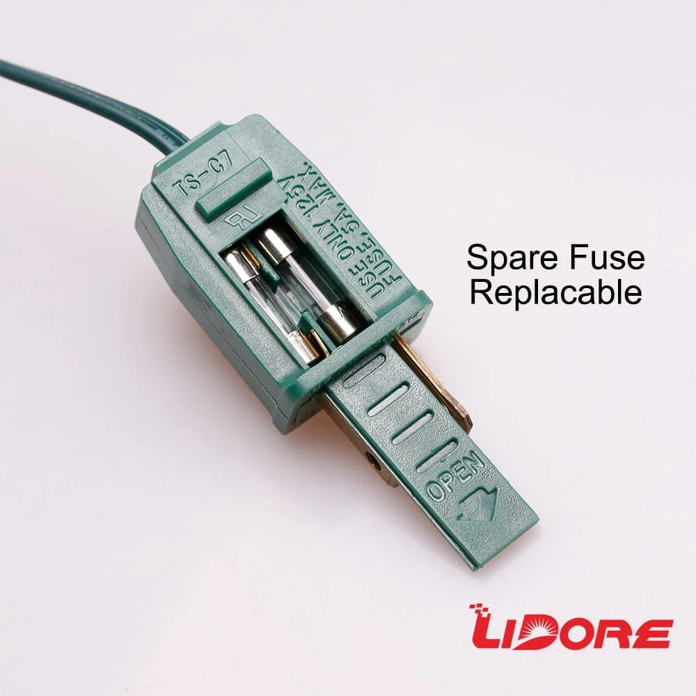 LIDORE Clair De Noël Lumière C7 En Plein Air Chaîne Lumières Toit-ligne Suspendue Lumière Chaîne Pour Patio Patio Arrière-cour Fête Décoration E12 Base Blanc Chaud 6 LIDORE Clair De Noël Lumière C7 En Plein Air Chaîne Lumières Toit-ligne Suspendue Lumière Chaîne Pour Patio Patio Arrière-cour Fête Décoration E12 Base Blanc Chaud - Image 4