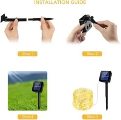 Lumières Solaires De Chaîne à L'extérieur, 33Ft 100LEDs Lumières Solaires De Fée Avec 8 Modes D'éclairage Lumières Décoratives En Cuivre étanches Pour Noël Patio Party Garden Gate Yard Wedding (blanc Chaud, 2Pack) 13 Lumières Solaires De Chaîne à L'extérieur, 33Ft 100LEDs Lumières Solaires De Fée Avec 8 Modes D'éclairage Lumières Décoratives En Cuivre étanches Pour Noël Patio Party Garden Gate Yard Wedding (blanc Chaud, 2Pack) -Oui || N/A || pearhead 61N7zQwe1dL. AC SL1280