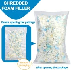 Jmuiiu 300g/10.58oz Bean Bag Filler Déchiqueté Mémoire Mousse Remplissage Remplissage Pour Oreillers, Bean Bag Chaises, Poupées, Canapés, Animaux Farcis De Noël, Artisanat -Oui || N/A || pearhead 61NWrWCZkAL. AC SL1001 1