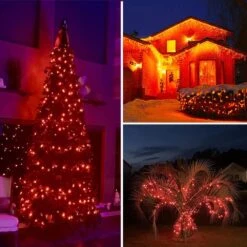 220 LED Halloween String Lumières, 23m/75ft Étanche 8 Modes Fonction De Mémoire, Intérieur/Extérieur Plug In Fairy Twinkle Mini Lumières Fin-End Pour Noël Arbre Halloween Thanksgiving Day Décorations - Orange -Oui || N/A || pearhead 61Oe 1aUCvL. AC SL1000