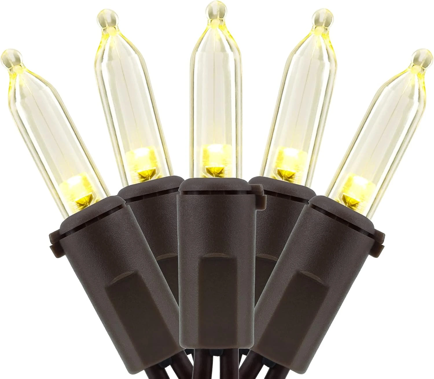 Lumières De Noël LED Blanches Chaudes YULETIME Avec Fil Brun, 66 Pieds 200 Unités De Lumière De Chaîne De Vacances LED Certifiée UL ( Blanc Chaud - Fil Brun ) 3 Lumières De Noël LED Blanches Chaudes YULETIME Avec Fil Brun, 66 Pieds 200 Unités De Lumière De Chaîne De Vacances LED Certifiée UL ( Blanc Chaud - Fil Brun )