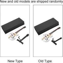 Ozgkee 5.5in Blanc Miniature Guitare Électrique Réplique Avec Boîte Instrument Modèle Ornement Cadeau De Noël -Oui || N/A || pearhead 61QfQYz9TgS. AC SL1500