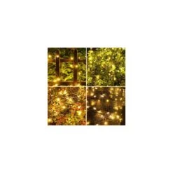 OZS- 2PK Total 144FT 400LED Luminaires De Cordes De Noël Solaires Chaudes En Extérieur, étanche 8 Modes Luminaires D'arbres De Noël En Fil Vert Pour Les Décorations De Noël De Jardin ( Blanc Chaud ) -Oui || N/A || pearhead 61TNoC5HcNL. AC SR10001000