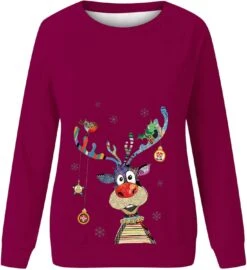 Ugly Pull De Noël Pour Femmes Fuuny Reindeer 2023, Joyeux Et Lumineux Sweat À Manches Longues Crewneck Pullover Top -Oui || N/A || pearhead 61TrzdXn8lL. AC UL1500