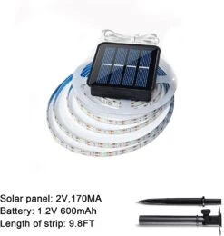 Éclairage Solaire à Bande LED Éclairage Extérieur à Cordes Batterie Solaire Imperméable 10FT Garden Path Deck Éclairage à Décor De Noël -Oui || N/A || pearhead 61VdFT3QQL. AC SL1500