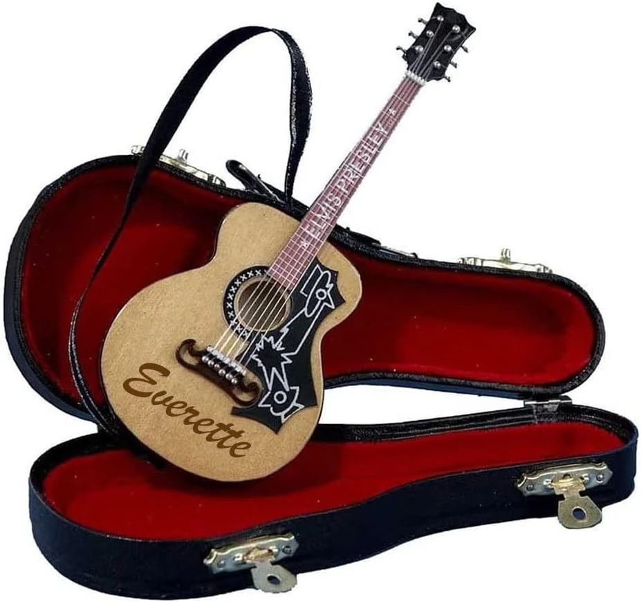 Kurt S. Adler Personnalisé Elvis Guitare Acoustique Ornement De Noël - Instrument Avec Étui De Transport Keepsake Holiday Tree Décoration Avec Nom Personnalisé 3 Kurt S. Adler Personnalisé Elvis Guitare Acoustique Ornement De Noël - Instrument Avec Étui De Transport Keepsake Holiday Tree Décoration Avec Nom Personnalisé