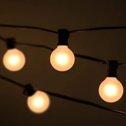 SUNSGNE 25Ft Outdoor Patio String Lights G40 Avec 27 Ampoules Givrées Blanc, Lampes à Cordes Suspendues Connectables étanches Pour Véranda Arrière Balcon Fête Décor De Noël, 5 Watts, Fil Noir -Oui || N/A || pearhead 61ZKhiRmm2L. AC SL1500