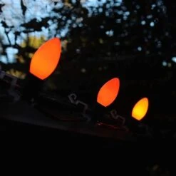 Abeja C9 Orange Lumières De Noël, 25 Pieds En Plein Air Noël Cordes Lumières Avec 26 C9 Orange Ampoules (1 Spare), Extérieur Décoratif Yard Lumièrespour L'extérieur, Décoration Intérieure, Décoration De Fête De Noël -Oui || N/A || pearhead 61aeQIpvrL. AC SL1500