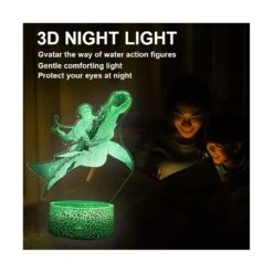 LLBBXX Night Light For Kids Avatar The Way Of Water Action Figures 3D Night Light Bedside Lamp 7 Colors Changing Touch & Amp; Télécommande Garçons Jouets Cadeaux De Noël Pour Garçons Filles Hommes Décoration à Domicile Chambre -Oui || N/A || pearhead 61andrIicRL. AC SR10001000