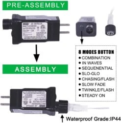 Lumières D'icônes LED Orangie, 96 LED 11,4 Pieds 8 Modes, Lumière De Fée De Rideau, Lumière De Chaîne LED Pour Mariage / Noël / Halloween / Thanksgiving / Pâques / Party Backdrops Family Patio Lawn Decoration ( Blanc Chaud ) -Oui || N/A || pearhead 61bD2zF8yxL. AC SL1001 1