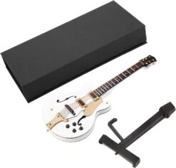 Réplique De Guitare électrique Miniature, Ornement De Modèle D'instrument Blanc 5,5 Pouces Avec Support Et étui Cadeau Noir, Cadeau De Noël Ou D'anniversaire Parfait -Oui || N/A || pearhead 61bNTVHnMSS. AC SL1500 2