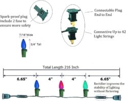 Lumières De Noël D'extérieur Colorées Led Holiday String Lights Indoor C3 Strawberry Mini Bulbs Mood Lighting Multicolore, 18Ft 50LED Party Stranger Things Decorative Lights -Oui || N/A || pearhead 61c2pD4pBuL. AC SL1000