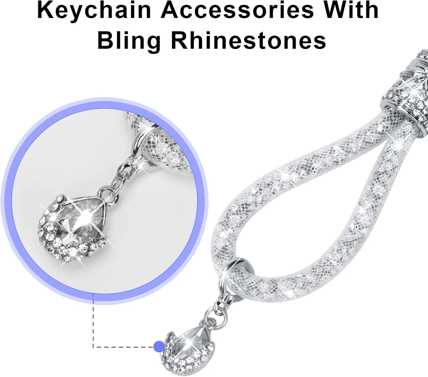 Porte-clés De Voiture En Cristal De Vitesse, Porte-clés Bling Bling Porte-clés En Strass Pour Femme Cadeau De Noël D'anniversaire 5 Porte-clés De Voiture En Cristal De Vitesse, Porte-clés Bling Bling Porte-clés En Strass Pour Femme Cadeau De Noël D'anniversaire - Image 3