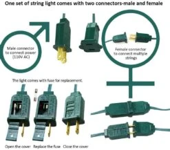 Flicker De Noël SUNSGNE Flicker Flame String Lights, 10Ft Amber Flame Lights Outdoor Patio Lights C7 Christmas String Lights For Outdoor Halloween Christmas Decoration - Green Wire -Oui || N/A || pearhead 61gE1WaiW0L. AC SL1000