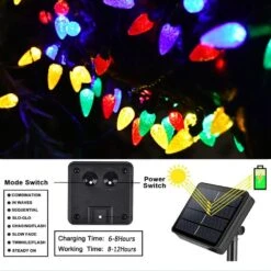 STRAWCOR Fraise Solaire Lumières De Noël En Plein Air, 50LED C6 Fraise Solaire Jardin LED Lumières Arbre De Noël Décorations-Multicolore Solaire Décor De Noël Lumières Pour Arbre, Home Decor 17 STRAWCOR Fraise Solaire Lumières De Noël En Plein Air, 50LED C6 Fraise Solaire Jardin LED Lumières Arbre De Noël Décorations-Multicolore Solaire Décor De Noël Lumières Pour Arbre, Home Decor -Oui || N/A || pearhead 61gMyCGzTyL. AC SL1000