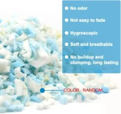 Jmuiiu 300g/10.58oz Bean Bag Filler Déchiqueté Mémoire Mousse Remplissage Remplissage Pour Oreillers, Bean Bag Chaises, Poupées, Canapés, Animaux Farcis De Noël, Artisanat -Oui || N/A || pearhead 61gbvDZ1MaL. AC SL1001 1