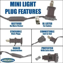 Lumières De Nouveauté 100 Lumières De Noël LED Commerciales ( Blanc Chaud ), Espace De 50 Pieds Avec Ampoule De 6 ", Ampoules De 5 Mm, Listées UL, Lumières De Cordes De Fil Brun -Oui || N/A || pearhead 61h0wzQtyTL. AC SL1000