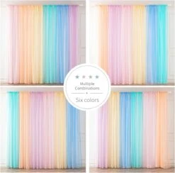 Yancorp 6 Panneaux Rideaux De Cisaillement Décoration De La Fenêtre Arc-en-ciel Raisins De La Voile 63 Pouces Enfants Filles Garçons Fête Fave De La Fête Noël Salle De Classe Décoration Chambre Retour ( Macaron, ( W40 X L84 ) X 6 Panneaux ) 11 Yancorp 6 Panneaux Rideaux De Cisaillement Décoration De La Fenêtre Arc-en-ciel Raisins De La Voile 63 Pouces Enfants Filles Garçons Fête Fave De La Fête Noël Salle De Classe Décoration Chambre Retour ( Macaron, ( W40 X L84 ) X 6 Panneaux ) -Oui || N/A || pearhead 61h7M2BydUL. AC SL1200