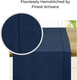 D'Moksha Bleu Marine Table Runner 14 X 72 Pouces, 100% Pur Linge Hemstitch Table Runner 72 Pouces Long, Parfait Pour Noël, Thanksgiving, Mariage, Fête, Salon, Facile Soins Machine Lavable -Oui || N/A || pearhead 61i9nfeo42L. AC SL1080