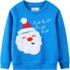 Sweat-shirt Enfant Enfant Enfant Noël Sweater-shirt Enfant Père Noël Tire-tête à Manches Longues Tops Des Vêtements De Noël Taille 2 -7T