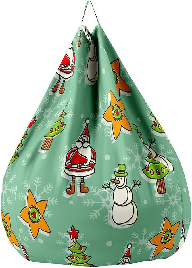 Morbuy Bean Sac Chaise Couverture Pour Enfants Adultes (No Remplissage), Doux Paresseux Canapé Couverture Lavable Surdimensionné Stockage Bean Sac Couverture Pour Salon, Intérieur, Extérieur (Noël Jour 1, S-70x80cm) 4 Morbuy Bean Sac Chaise Couverture Pour Enfants Adultes (No Remplissage), Doux Paresseux Canapé Couverture Lavable Surdimensionné Stockage Bean Sac Couverture Pour Salon, Intérieur, Extérieur (Noël Jour 1, S-70x80cm) - Image 2