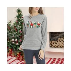 MAXIMGR De Noël Café Sweat Femmes Joyeux Noël Sweatshirts Drôle Graphique Pull Xmas À Manches Longues De Vacances Chemise -Oui || N/A || pearhead 61kAGKYqQrL. AC SR10001000