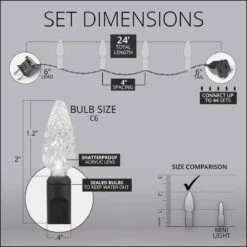 Wintergreen Éclairage 70 C6 Or LED Lumières De Noël Intérieur-Extérieur Noël Cordes Lumières, 24 Ft, Or Lumières De Noël LED Cordes Lumières Pour Chambre Dortoir Lumières -Oui || N/A || pearhead 61kGFuNwsdL. AC SL1200