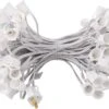 C9 Lumière Strand 100 FT Pour E17-12 Espacement, Chaîne Extérieure Lumière Noël Stringer Avec 100 Sockets Pour Patio (White) -Oui || N/A || pearhead 61lBEbE a3L. AC SL1500