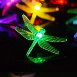 Aolyty Solar Dragonfly String Lights Outdoor, Étanche Solaire Alimenté Fées Lumières, 8 Modes Solaire Décoratif Suspension Lumière Pour Patio Jardin Jardin Décor De Noël (16.4ft 20 LED, Blanc Lumière) -Oui || N/A || pearhead 61lFmrTgbRL. AC SL1003