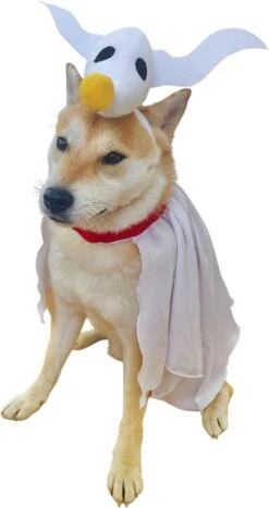 ComfyCamper Dog Ghost Costume - X Grand Moyen Petit Français Lab Night Lab Cosplay Halloween Noël Costumes, Grand