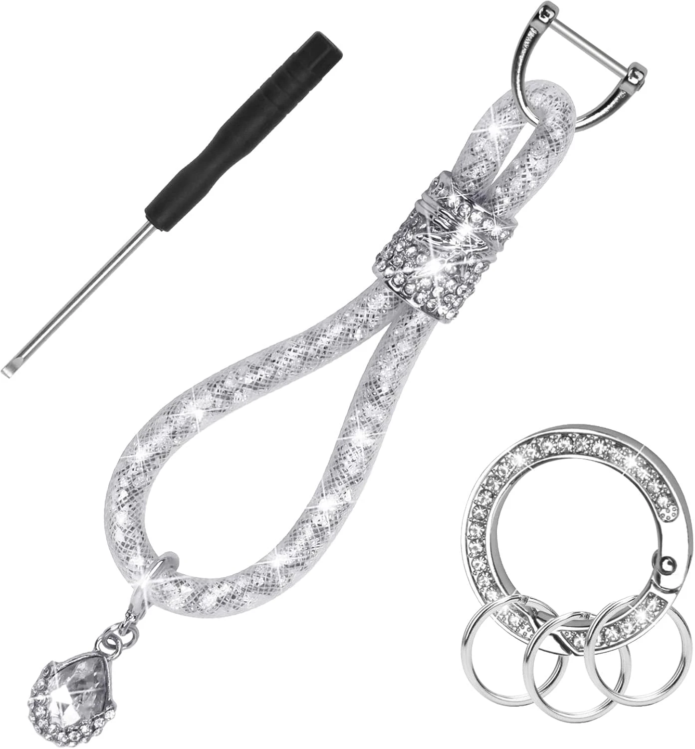 Porte-clés De Voiture En Cristal De Vitesse, Porte-clés Bling Bling Porte-clés En Strass Pour Femme Cadeau De Noël D'anniversaire 3 Porte-clés De Voiture En Cristal De Vitesse, Porte-clés Bling Bling Porte-clés En Strass Pour Femme Cadeau De Noël D'anniversaire
