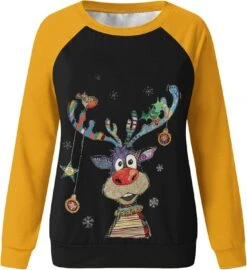 JIOAKFA Dames Chemise De Noël 3X,Funny Reindeer Blouses,Raglan Manches Longues Sweatshirts, Oversized Crew Neck Pullover Tops 9 JIOAKFA Dames Chemise De Noël 3X,Funny Reindeer Blouses,Raglan Manches Longues Sweatshirts, Oversized Crew Neck Pullover Tops -Oui || N/A || pearhead 61myFqkDL. AC UL1500