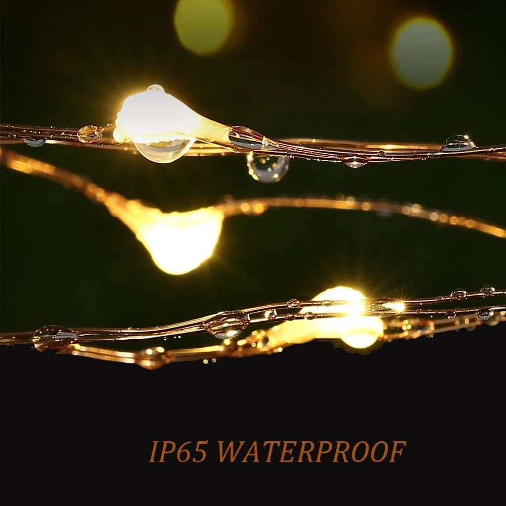 Lumières Solaires De Chaîne à L'extérieur, 33Ft 100LEDs Lumières Solaires De Fée Avec 8 Modes D'éclairage Lumières Décoratives En Cuivre étanches Pour Noël Patio Party Garden Gate Yard Wedding (blanc Chaud, 2Pack) 5 Lumières Solaires De Chaîne à L'extérieur, 33Ft 100LEDs Lumières Solaires De Fée Avec 8 Modes D'éclairage Lumières Décoratives En Cuivre étanches Pour Noël Patio Party Garden Gate Yard Wedding (blanc Chaud, 2Pack) - Image 3