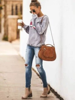 Barlver Femmes De Noël Polaire Pulls À Manches Longues Fuzzy Sweatshirts Vacances Graphique Chemises -Oui || N/A || pearhead 61sWT4ThzqL. AC UL1331