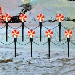 Abeja C9 Noël LED Candy Pathway String Lights Outdoor, Multi-Couleur String Lights Étanche Pour Pathway Decor Outdoor String Lights Décoration Pour Patio, Jardin, Jardin, Décoration De Pelouse, Vert -Oui || N/A || pearhead 61suVwcQOcL. AC SL1001