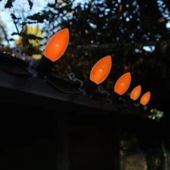 SUNSGNE 25 Pack C9 Orange Outdoor Halloween Night Light Ampoules, C9 Lumières D'arbre De Noël Pour Indoor Outdoor Patio String Lights, E17/C9 Base Intermédiaire, 7 Watt, Céramique Orange -Oui || N/A || pearhead 61tScdw21 L. AC SL1500