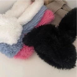 En Peluche Chapeau Pour Les Femmes Fuzzy Mignon Beanie Solide Couleur Lapin Lapin Oreilles Chapeau Y2K Hiver Froid Météo Noël Halloween -Oui || N/A || pearhead 61ujpH608CL. AC UL1000