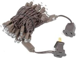 Lumières De Nouveauté 50 Lumières De Noël LED Commerciales ( Blanc Chaud ), 11 Pieds Avec Un Espacement Des Ampoules De 2,5 Pouces, Ampoules De 5 Mm, Listées UL, Lumières De Cordes De Fil Brun -Oui || N/A || pearhead 61w7845hTL. AC SL1000