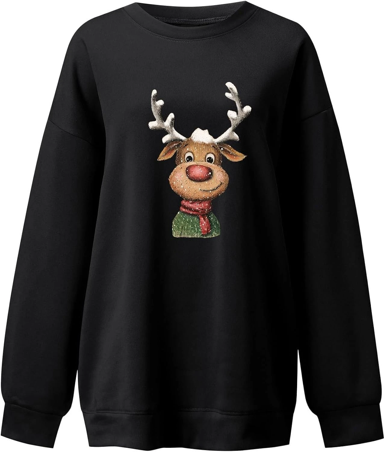 SNKSDGM Femmes Plaid Noël À Manches Longues Mignon De Noël Sweatshirts Crew Neck Mignon Pull Top Tee Shirts Top 4 SNKSDGM Femmes Plaid Noël À Manches Longues Mignon De Noël Sweatshirts Crew Neck Mignon Pull Top Tee Shirts Top - Image 2