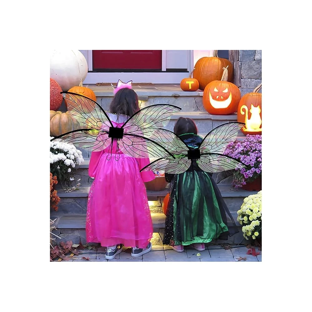 Ailes De Fée Pour Filles Femmes Cosplay Habille-toi Sparkling Transparent White Butterfly Wings Halloween Costume Noël Fave De Noël 5 Ailes De Fée Pour Filles Femmes Cosplay Habille-toi Sparkling Transparent White Butterfly Wings Halloween Costume Noël Fave De Noël - Image 3