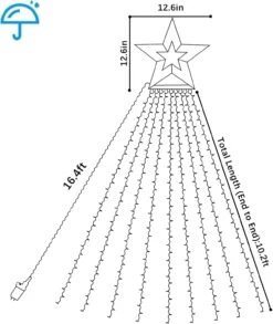 PLTCAT Décorations De Noël Extérieures Lumières De Cascade, 300 LED Étoile De Noël Arbre Topper Lumières, 8-Lumières Modes & Mémoire Fonction Fées Lumières Pour La Saint-Valentin Et Party & Yard Décoration(Multi) 13 PLTCAT Décorations De Noël Extérieures Lumières De Cascade, 300 LED Étoile De Noël Arbre Topper Lumières, 8-Lumières Modes & Mémoire Fonction Fées Lumières Pour La Saint-Valentin Et Party & Yard Décoration(Multi) -Oui || N/A || pearhead 61yQJVTnOjL. AC SL1500